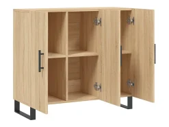 Aparador de madera de ingeniería roble Sonoma 90x34x80 cm