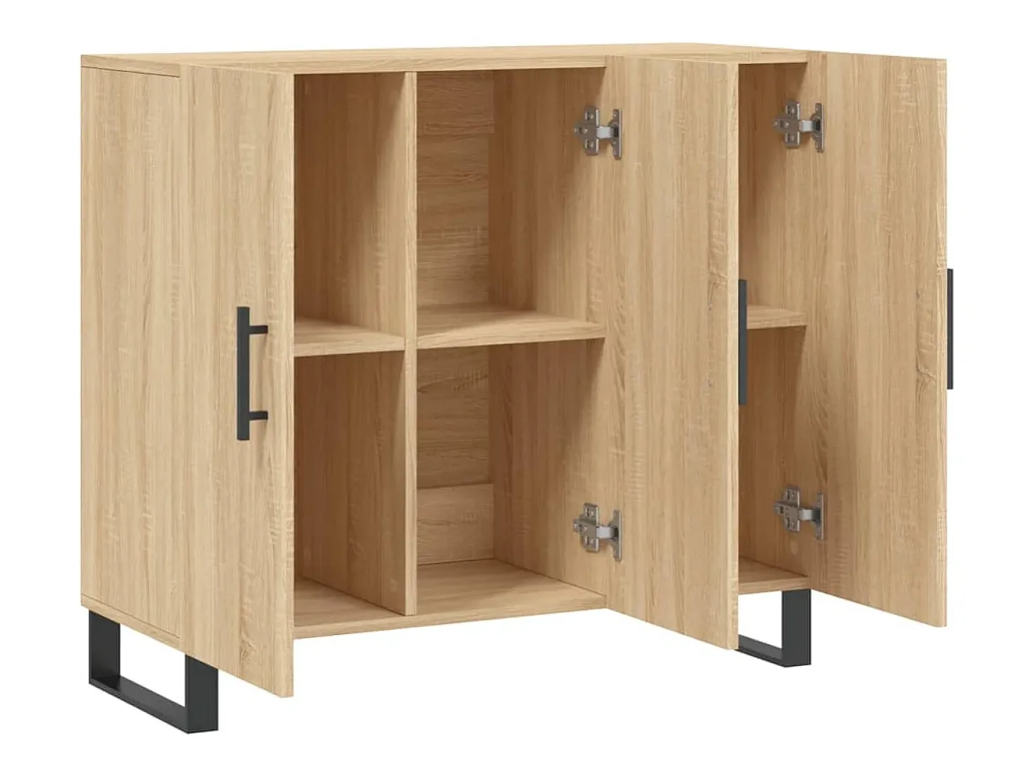 Aparador de madera de ingeniería roble Sonoma 90x34x80 cm