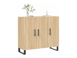 Aparador de madera de ingeniería roble Sonoma 90x34x80 cm