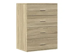 Aparador de madera de ingeniería roble Sonoma 60x39x80 cm ES388573