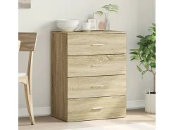 Aparador de madera de ingeniería roble Sonoma 60x39x80 cm ES388573