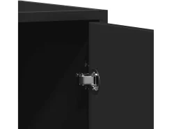 Aparador de madera de ingeniería negro 92x35x76 cm