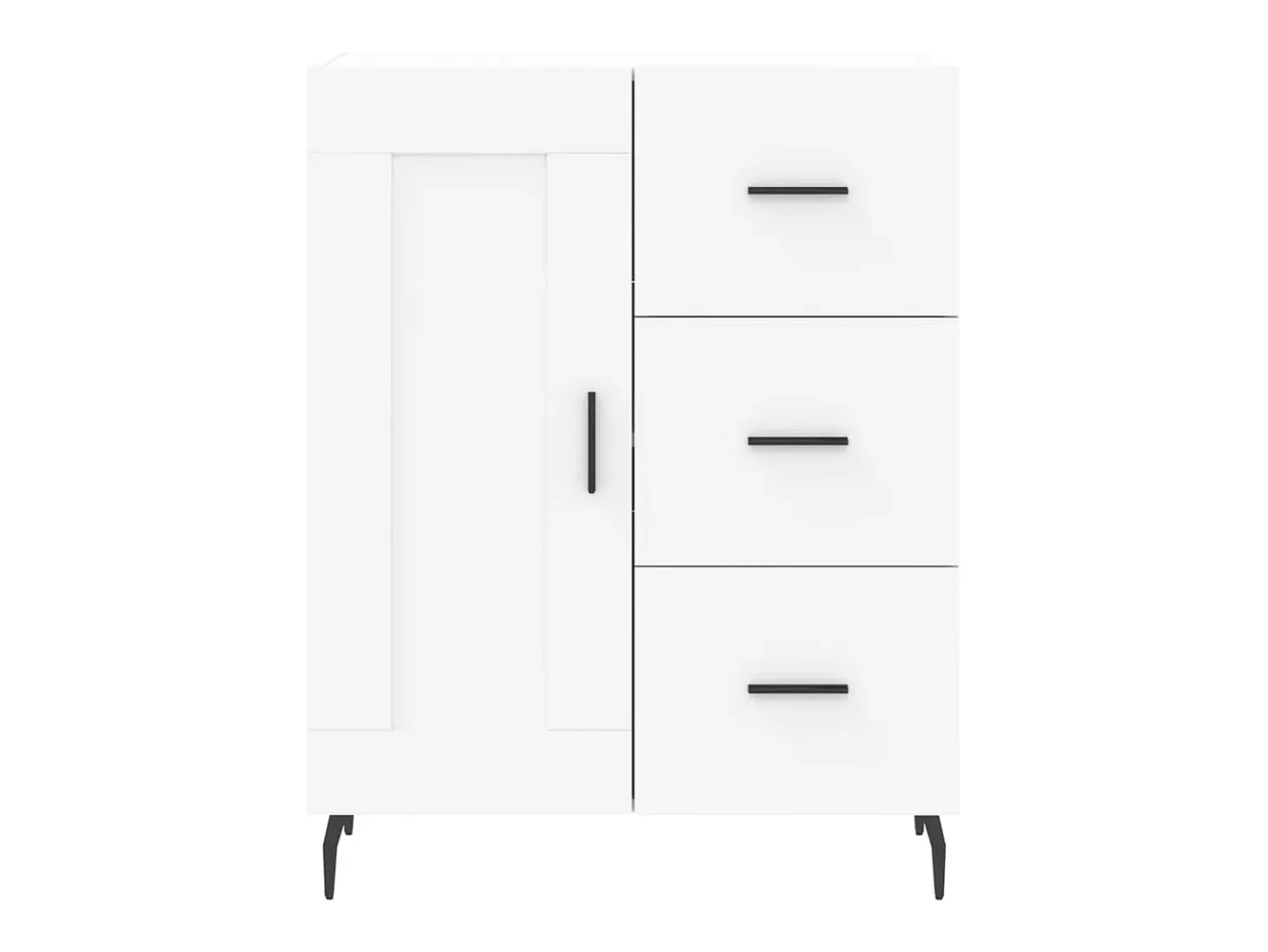 Aparador de madera de ingeniería blanco 69,5x34x90 cm ES90481