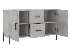 Aparador de madera de ingeniería gris hormigón 100x36x60 cm ES95999