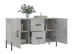 Aparador de madera de ingeniería gris hormigón 100x36x60 cm ES95999
