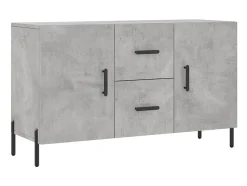 Aparador de madera de ingeniería gris hormigón 100x36x60 cm ES95999