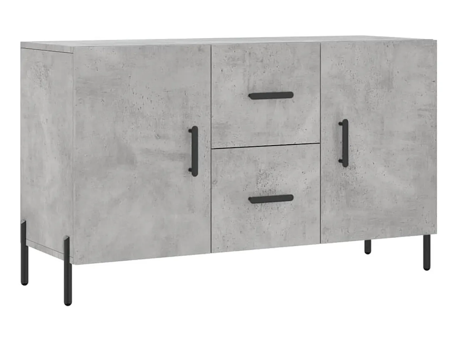 Aparador de madera de ingeniería gris hormigón 100x36x60 cm ES95999