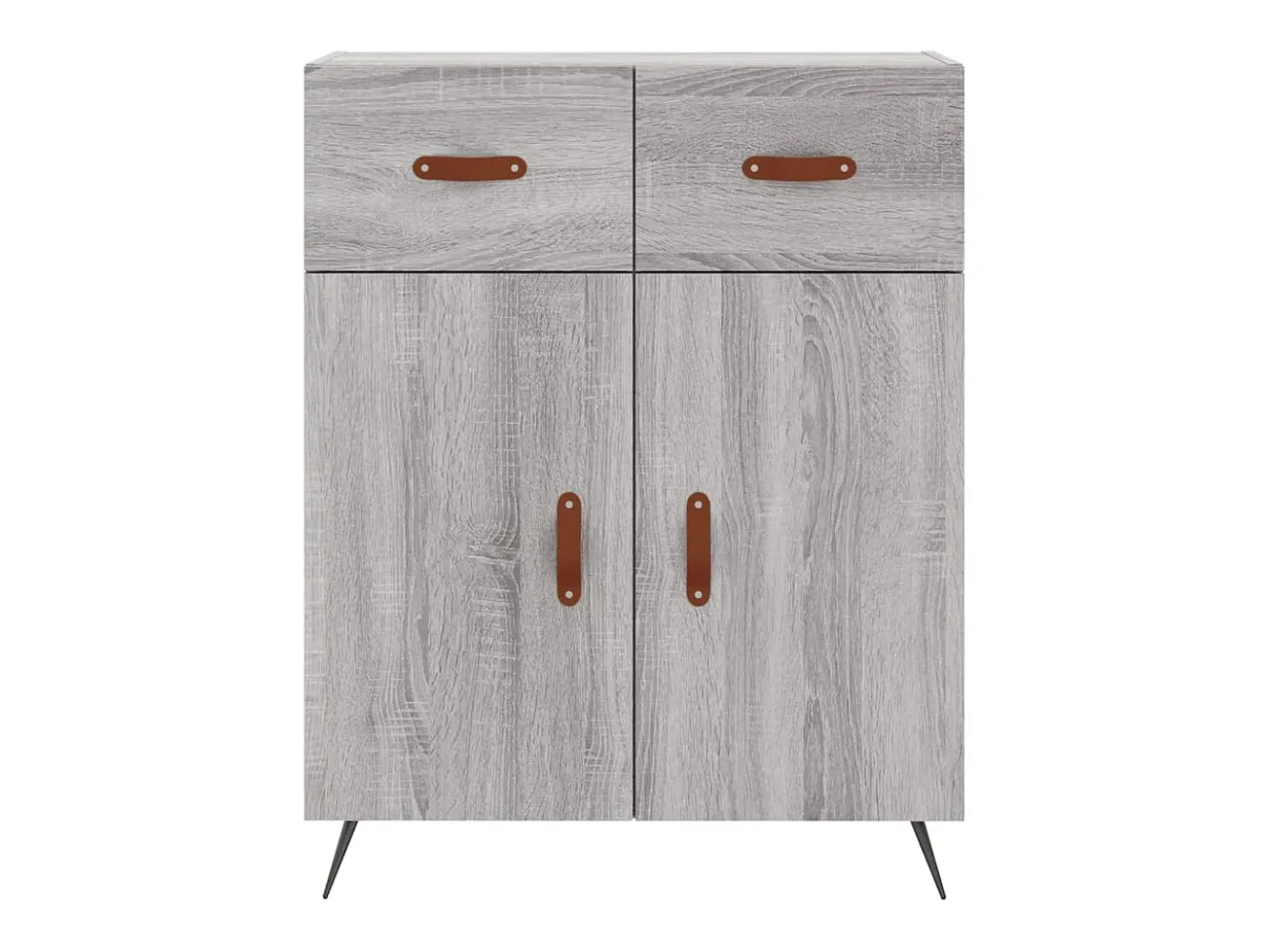 Aparador de madera de ingeniería gris Sonoma 69,5x34x90 cm