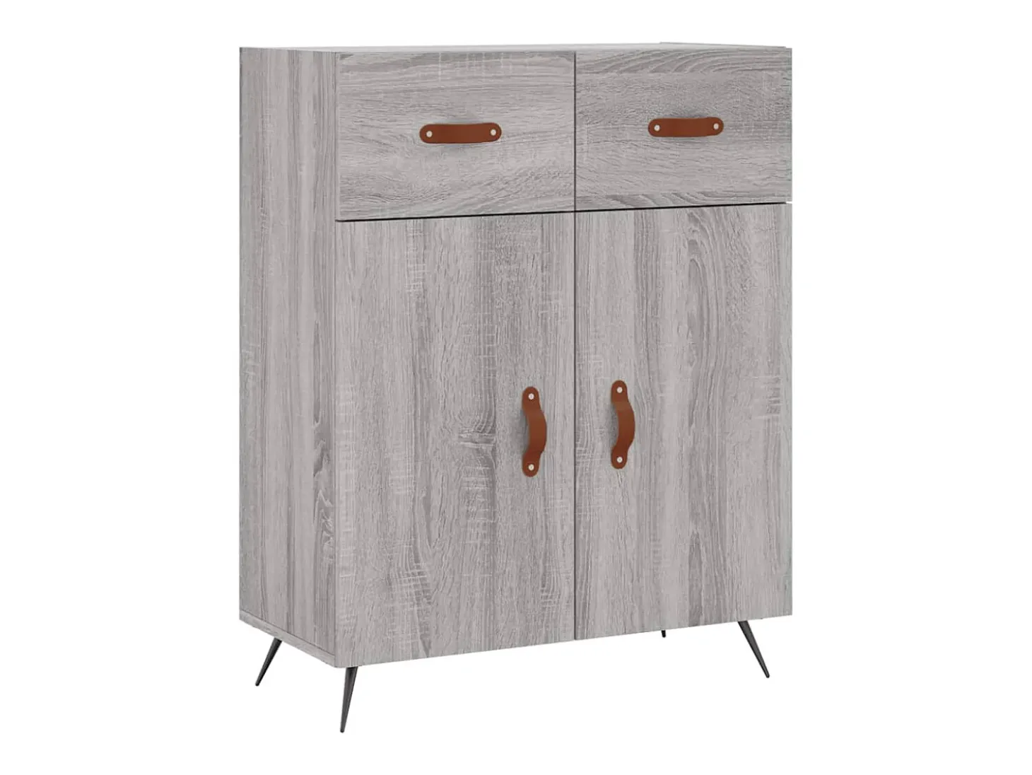 Aparador de madera de ingeniería gris Sonoma 69,5x34x90 cm