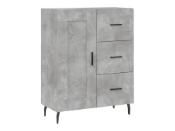 Aparador de madera de ingeniería gris hormigón 69,5x34x90 cm