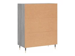 Aparador de madera de ingeniería gris Sonoma 69,5x34x90 cm