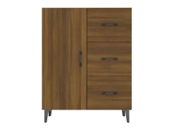 Aparador de madera de ingeniería marrón roble 69,5x34x90 cm ES33763