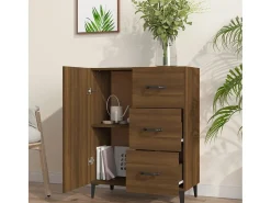 Aparador de madera de ingeniería marrón roble 69,5x34x90 cm ES33763