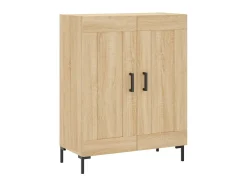 Aparador de madera de ingeniería roble Sonoma 69,5x34x90 cm ES65422