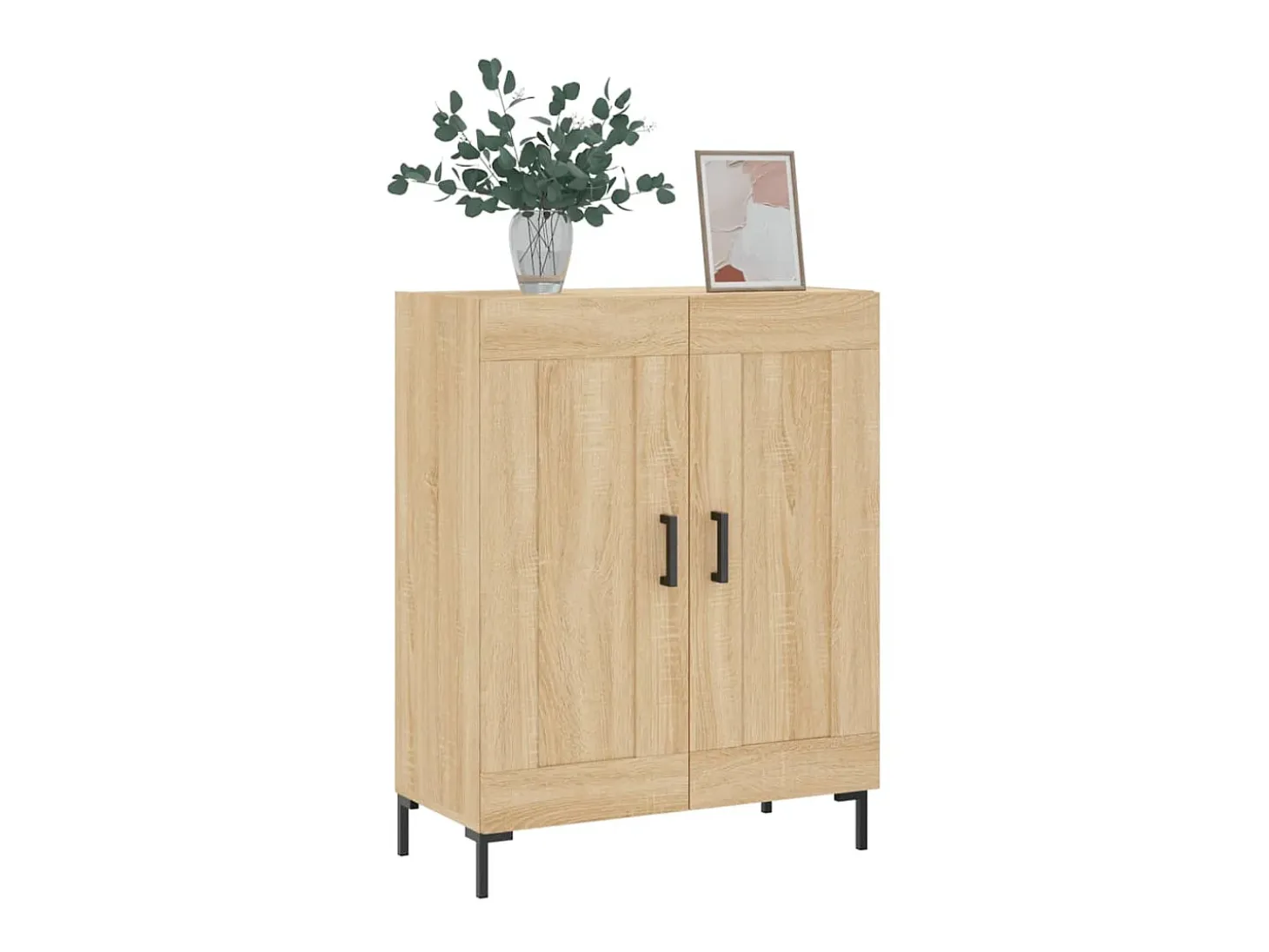 Aparador de madera de ingeniería roble Sonoma 69,5x34x90 cm ES65422