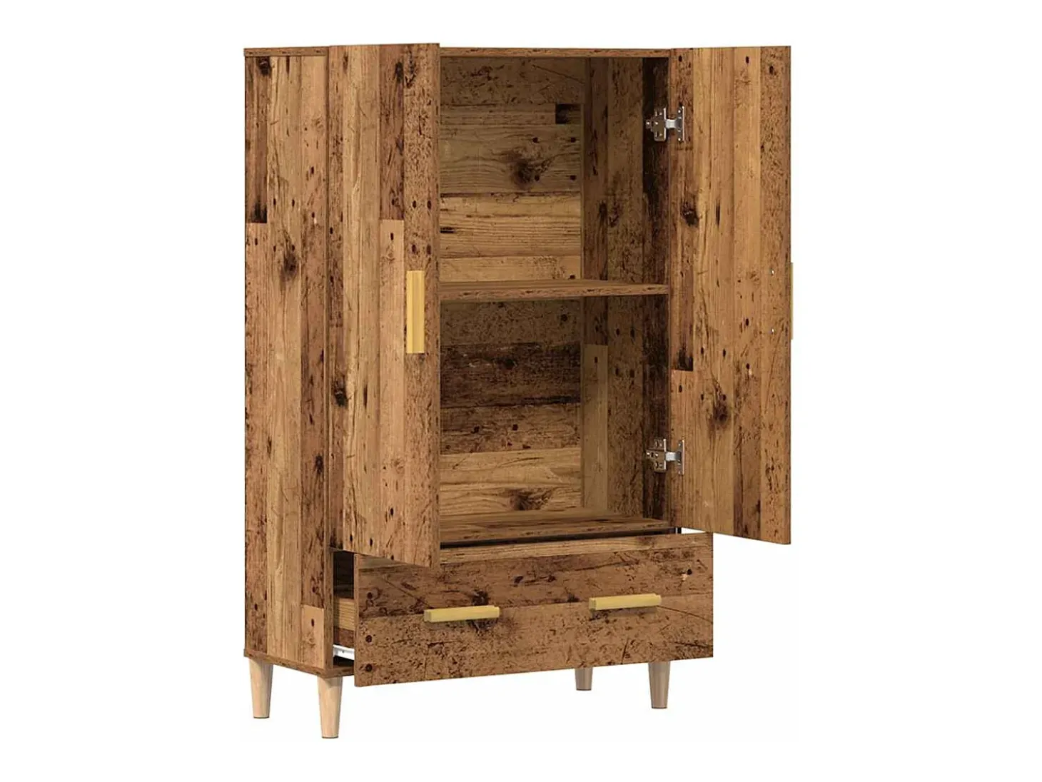 Aparador de madera de ingeniería madera vieja 70x31x115 cm