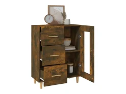 Aparador de madera de ingeniería roble ahumado 69,5x34x90 cm