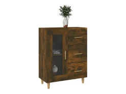 Aparador de madera de ingeniería roble ahumado 69,5x34x90 cm