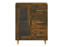 Aparador de madera de ingeniería roble ahumado 69,5x34x90 cm