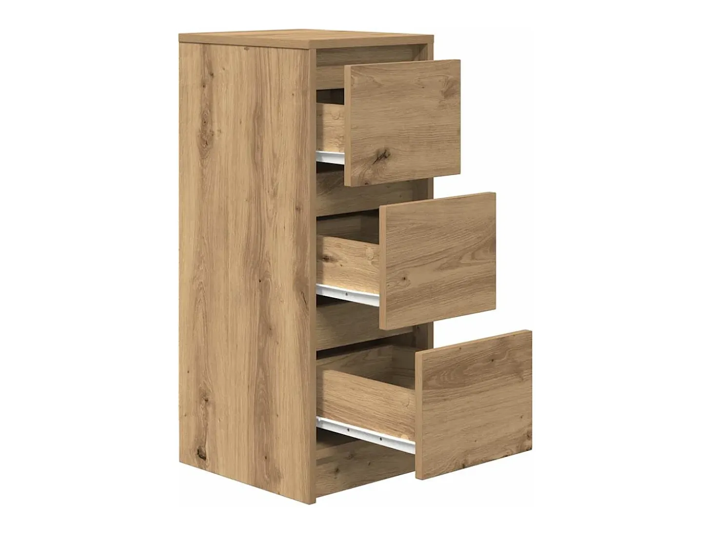 Aparador de madera de ingeniería roble artisan 29,5x34x76 cm