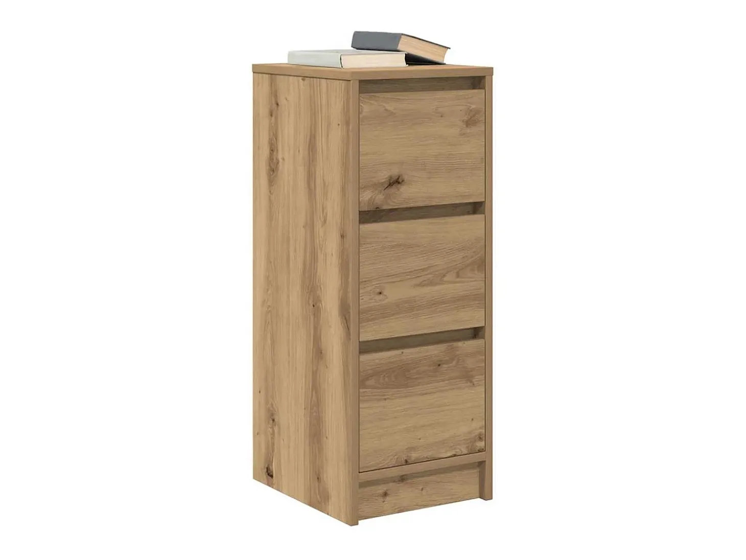 Aparador de madera de ingeniería roble artisan 29,5x34x76 cm