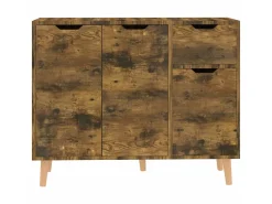 Aparador de madera de ingeniería roble ahumado 90x30x72 cm ES59827