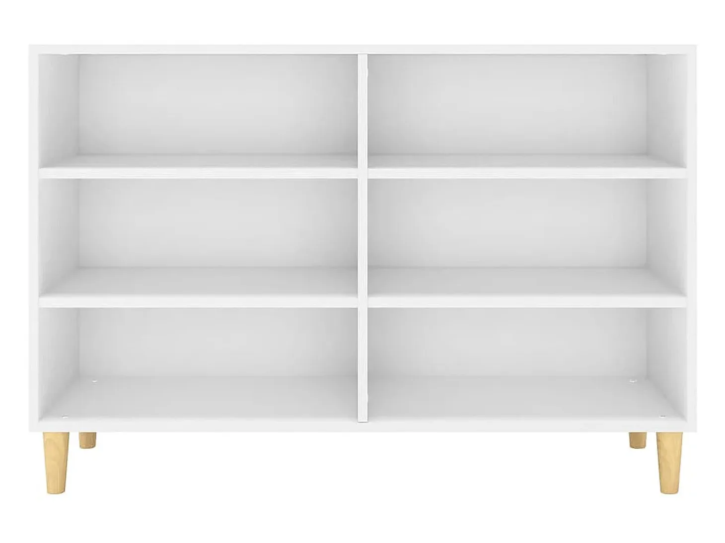 Aparador de madera de ingeniería blanco 103,5x35x70 cm ES29743