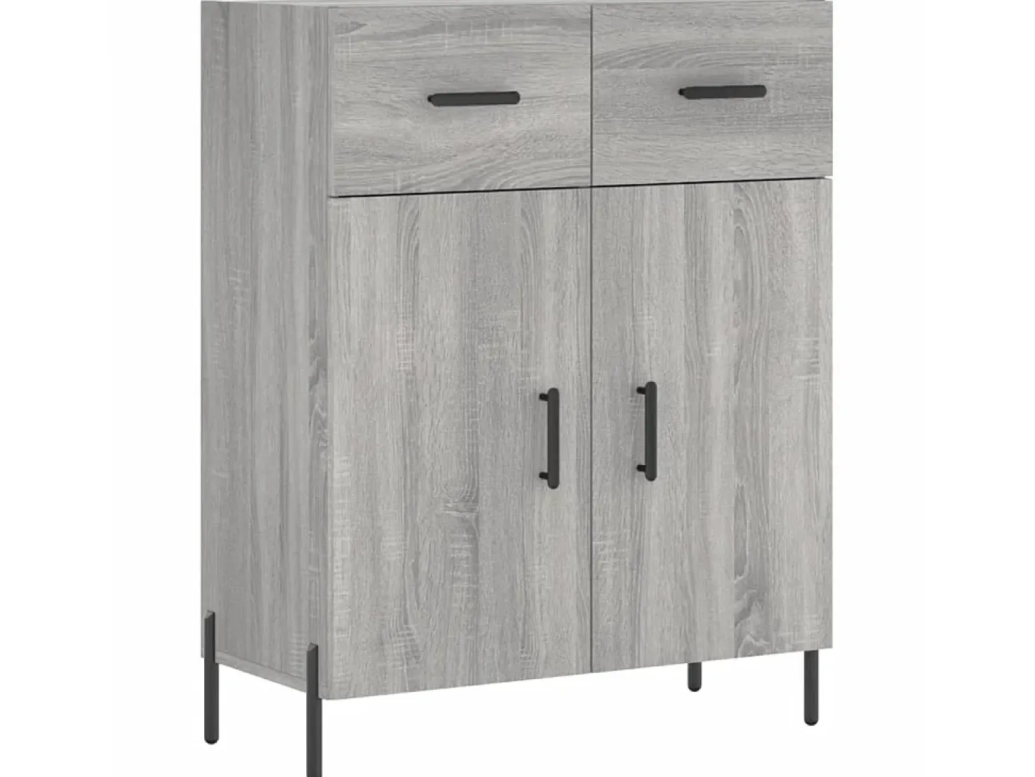 Aparador de madera de ingeniería gris Sonoma 69,5x34x90 cm ES30769