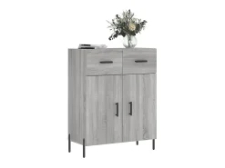 Aparador de madera de ingeniería gris Sonoma 69,5x34x90 cm ES30769