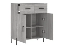 Aparador de madera de ingeniería gris Sonoma 69,5x34x90 cm ES30769