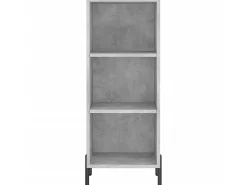 Aparador de madera de ingeniería gris hormigón 34,5x32,5x90 cm ES28548