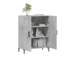 Aparador de madera de ingeniería gris hormigón 69,5x34x90 cm
