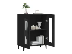 Aparador de madera de ingeniería negro 69,5x34x90 cm