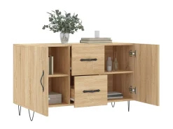 Aparador de madera de ingeniería roble Sonoma 100x36x60 cm ES51015