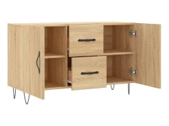 Aparador de madera de ingeniería roble Sonoma 100x36x60 cm ES51015