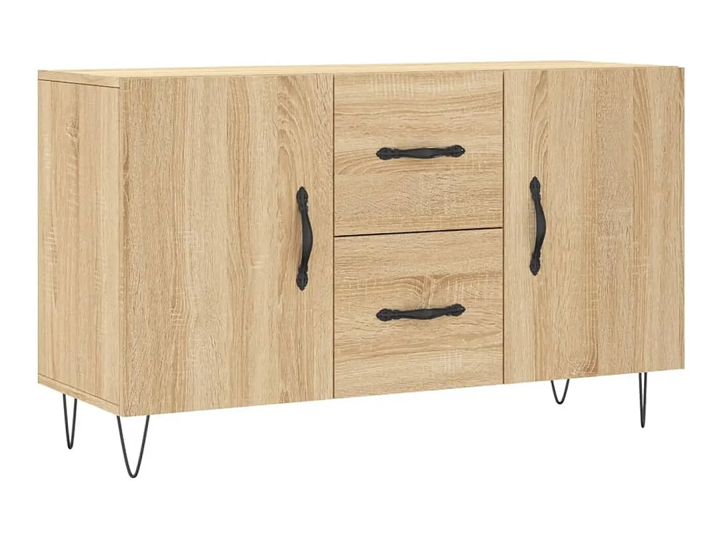 Aparador de madera de ingeniería roble Sonoma 100x36x60 cm ES51015