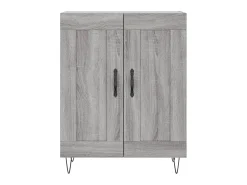 Aparador de madera de ingeniería gris Sonoma 69,5x34x90 cm ES22496