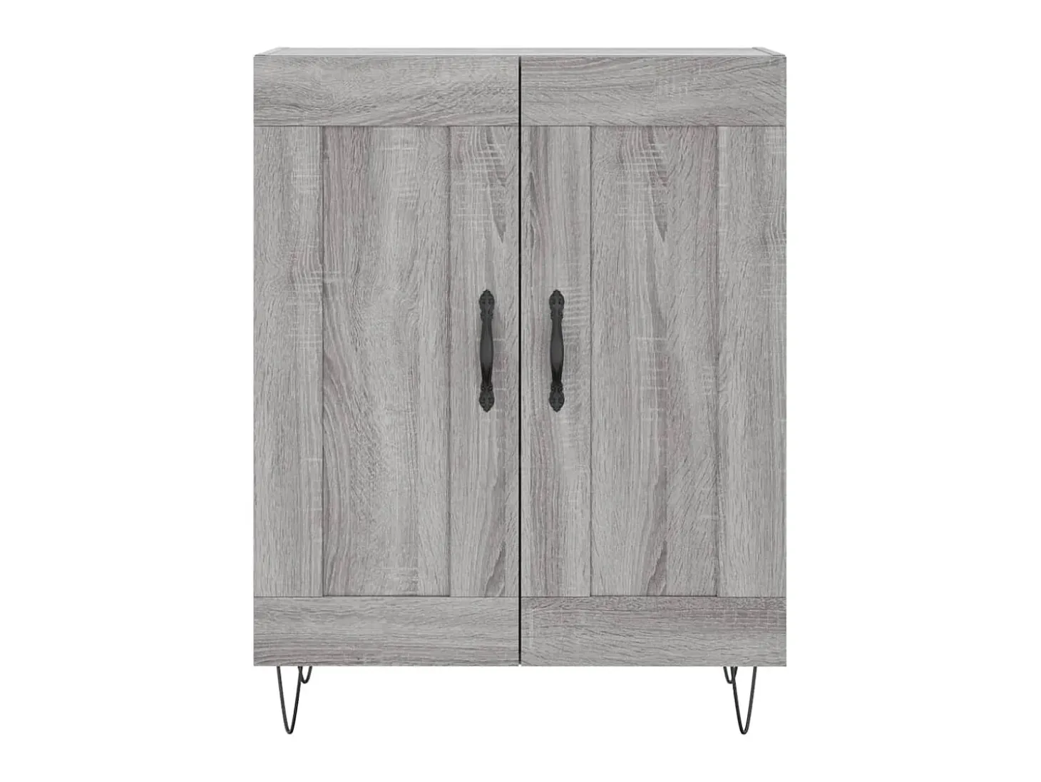 Aparador de madera de ingeniería gris Sonoma 69,5x34x90 cm ES22496