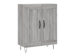 Aparador de madera de ingeniería gris Sonoma 69,5x34x90 cm ES22496