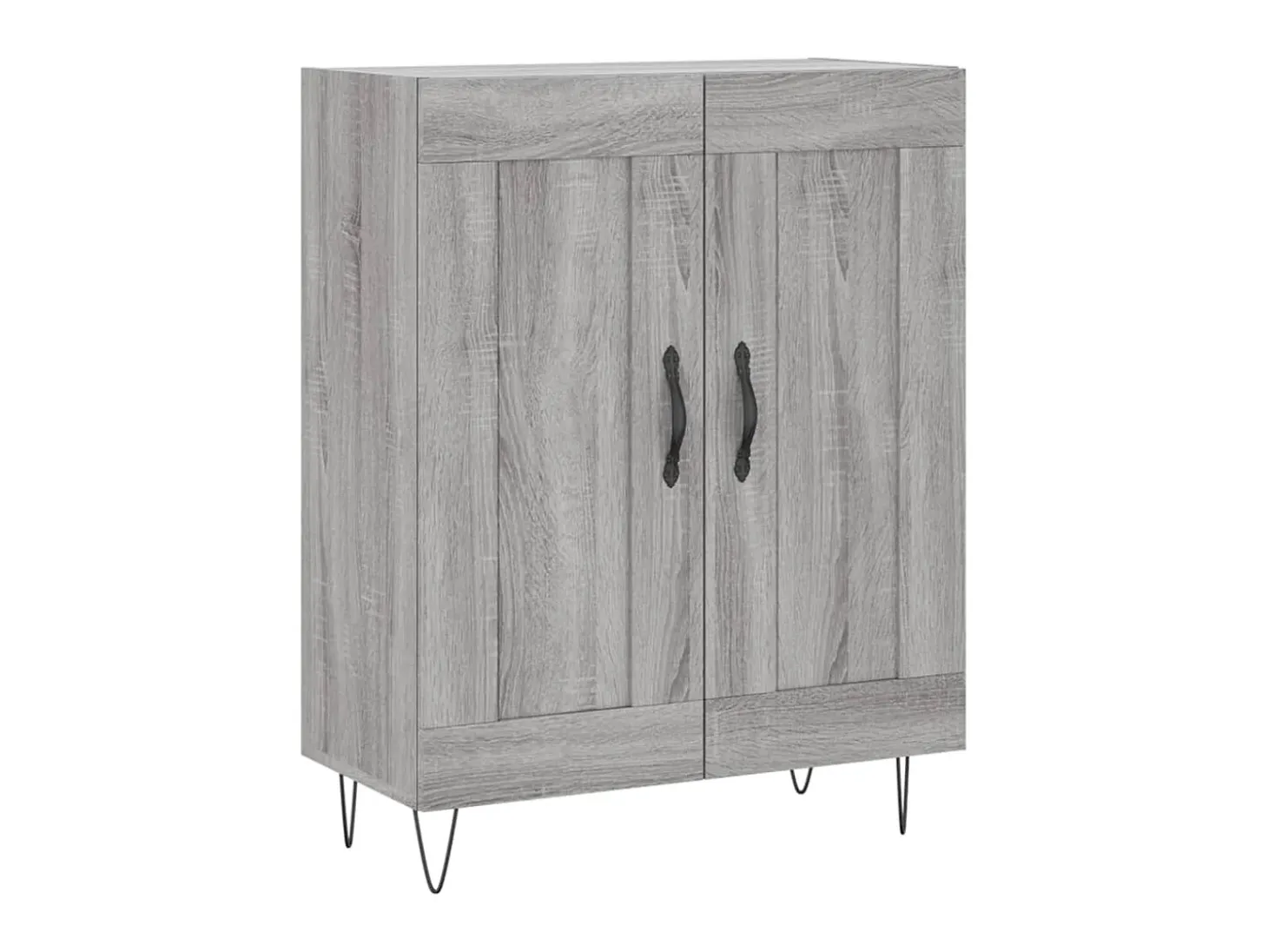 Aparador de madera de ingeniería gris Sonoma 69,5x34x90 cm ES22496