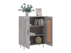 Aparador de madera de ingeniería gris Sonoma 69,5x34x90 cm ES22496
