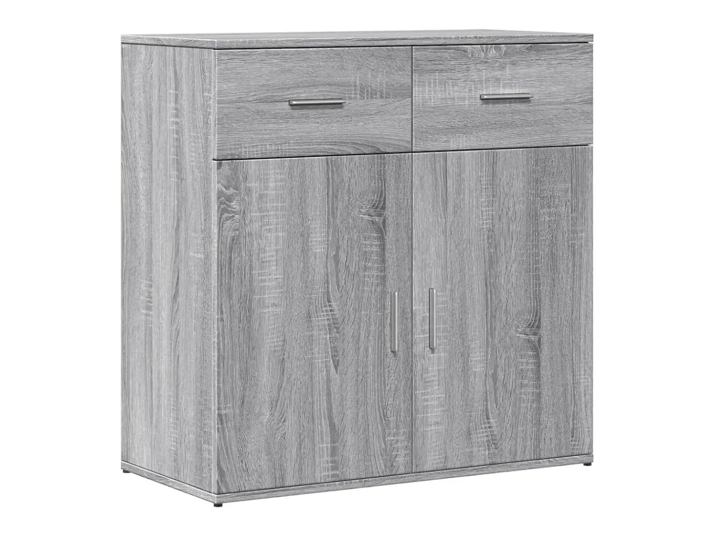 Aparador de madera de ingeniería gris Sonoma 79x38x80 cm ES190916