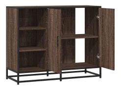 Aparador de madera de ingeniería marrón roble 92x35x76 cm