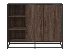Aparador de madera de ingeniería marrón roble 92x35x76 cm