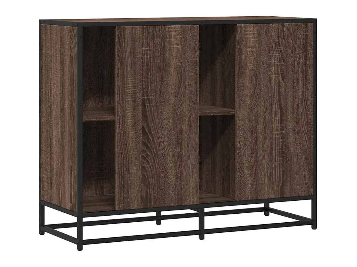 Aparador de madera de ingeniería marrón roble 92x35x76 cm