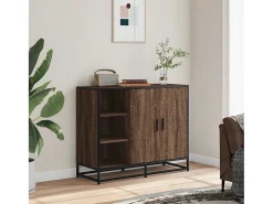 Aparador de madera de ingeniería marrón roble 92x35x76 cm