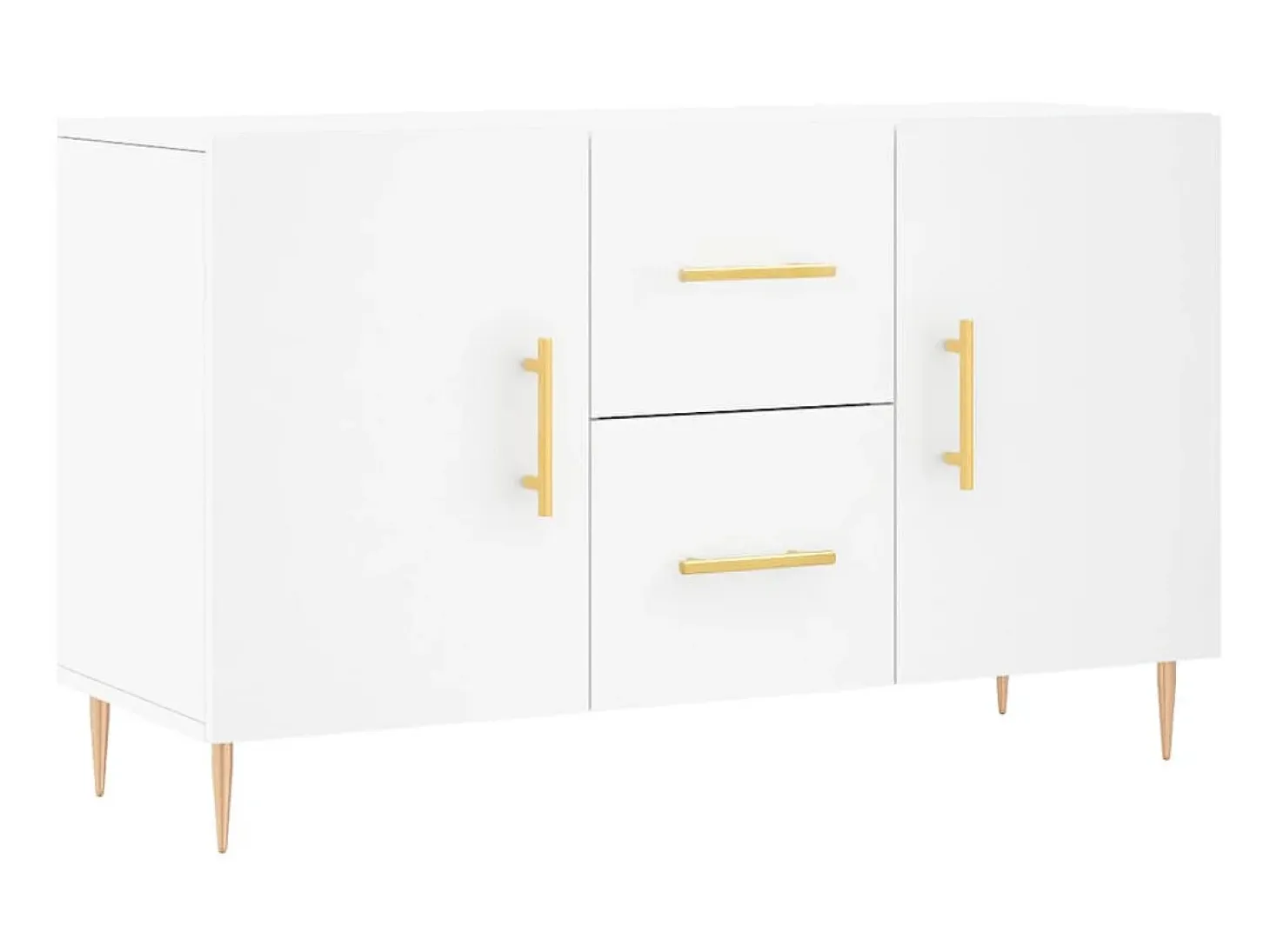 Aparador de madera de ingeniería blanco 100x36x60 cm ES28179