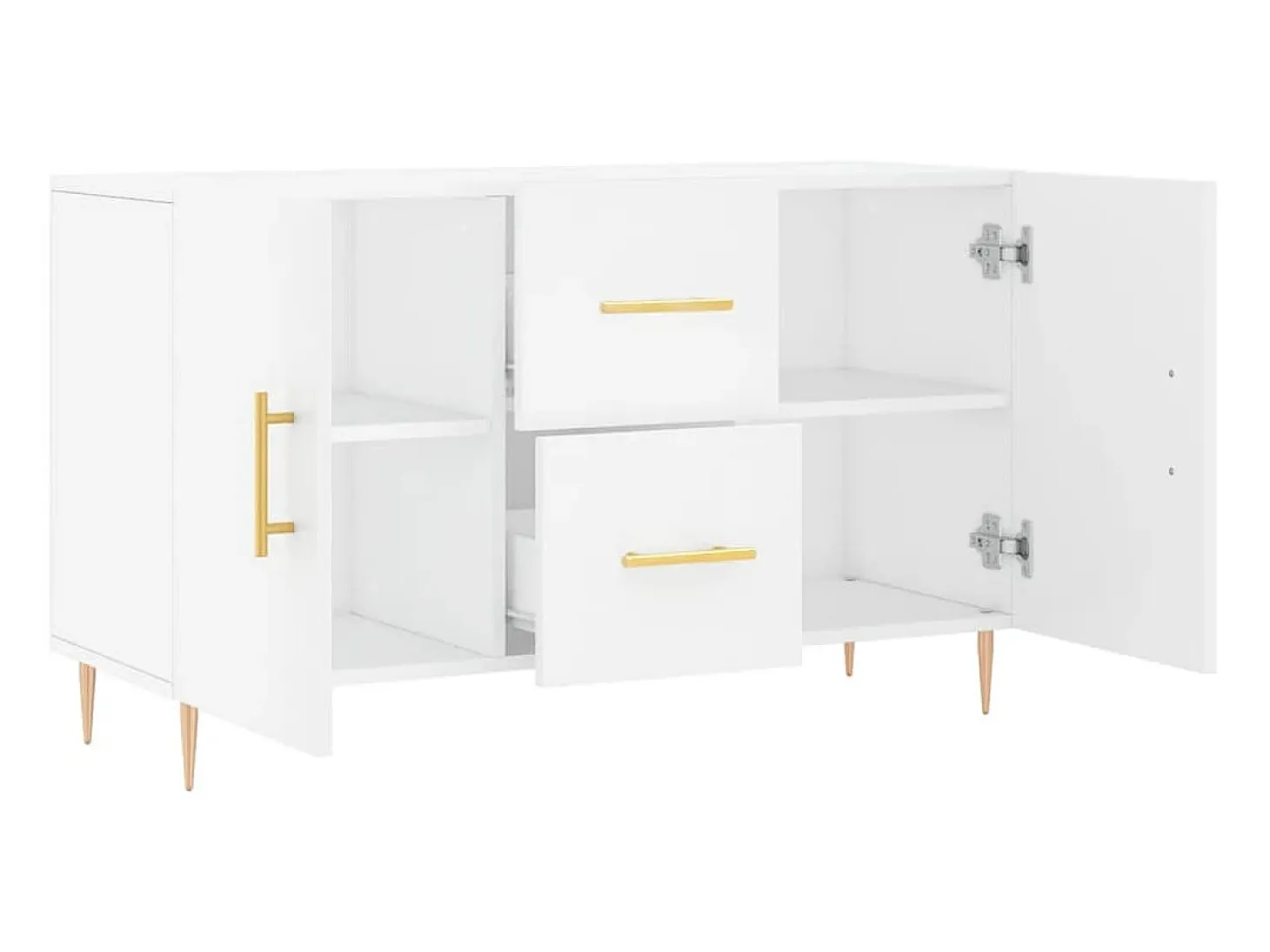 Aparador de madera de ingeniería blanco 100x36x60 cm ES28179