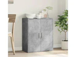Aparador de madera de ingeniería gris hormigón 79x38x80 cm ES242408
