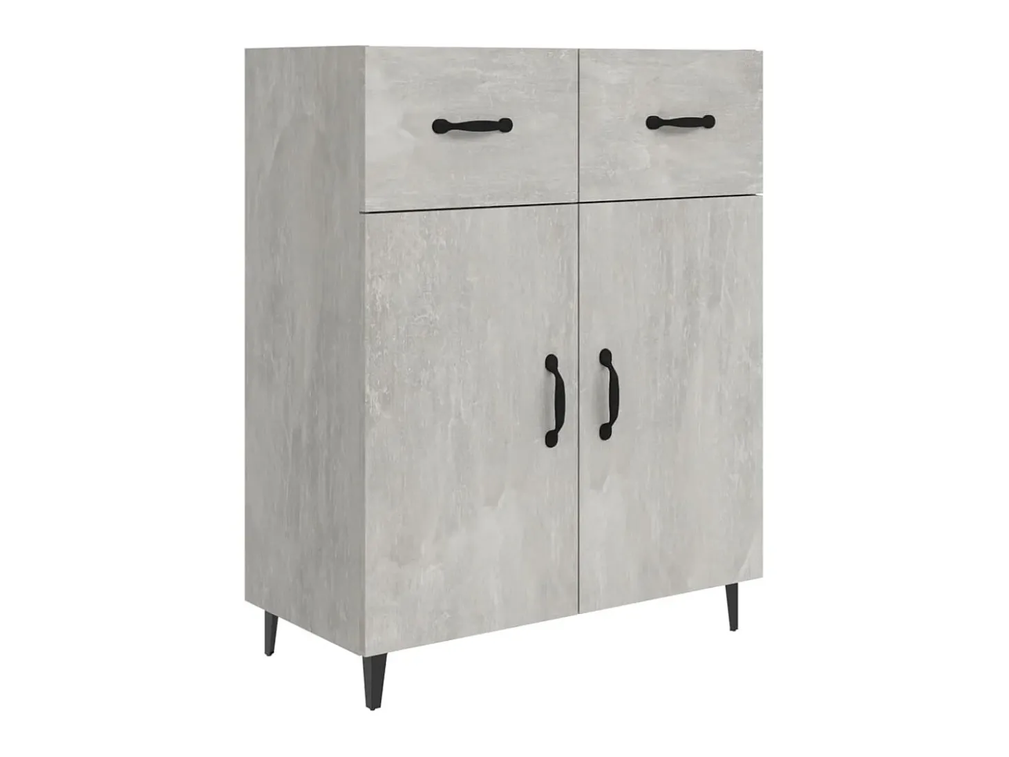 Aparador de madera de ingeniería gris hormigón 69,5x34x90 cm ES75233